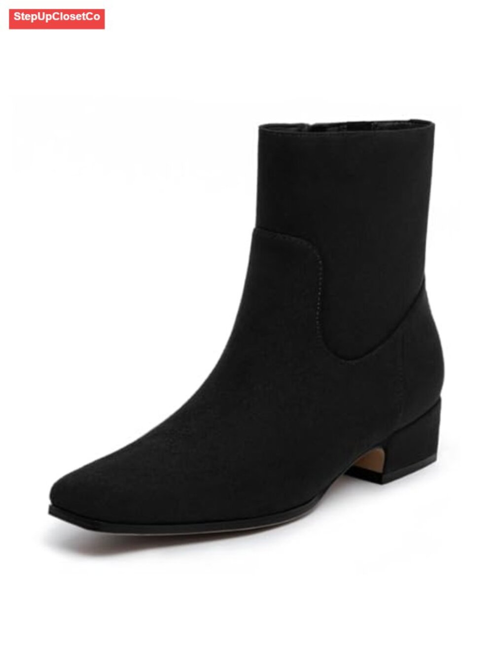 Women's Chunky Low Heel Square Toe Ankle Booties
